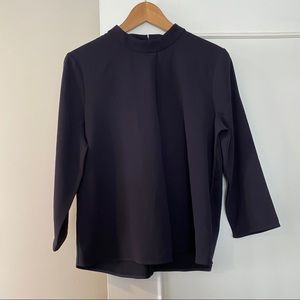 Ann Taylor navy blue blouse